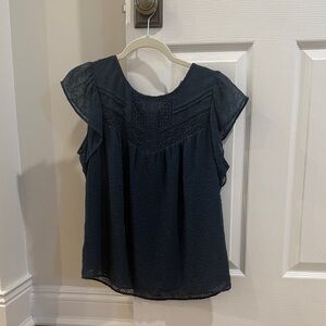 Elegant Turquoise Lace Women's Top